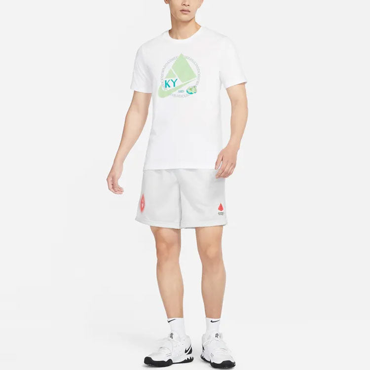 Men's Nike Large Logo Printing Straight Round Neck Pullover Short Sleeve White T-Shirt DR7650-100