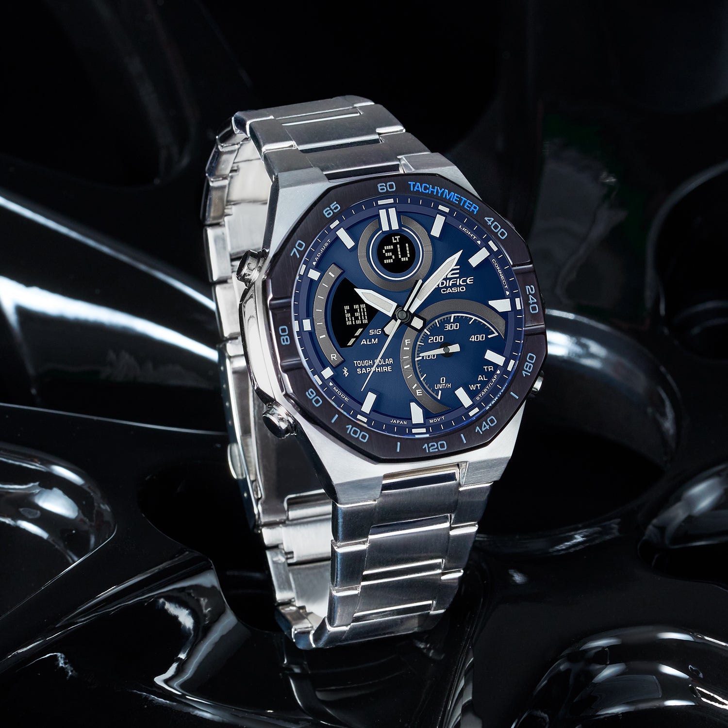 CASIO Digital-Analog 'Silver Navy' ECB-950YDB-2A