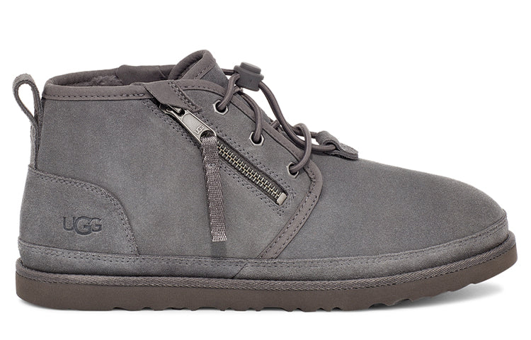 UGG Neumel Adaptive Double Zipper Snow Boots Gray 1118710-CHRC