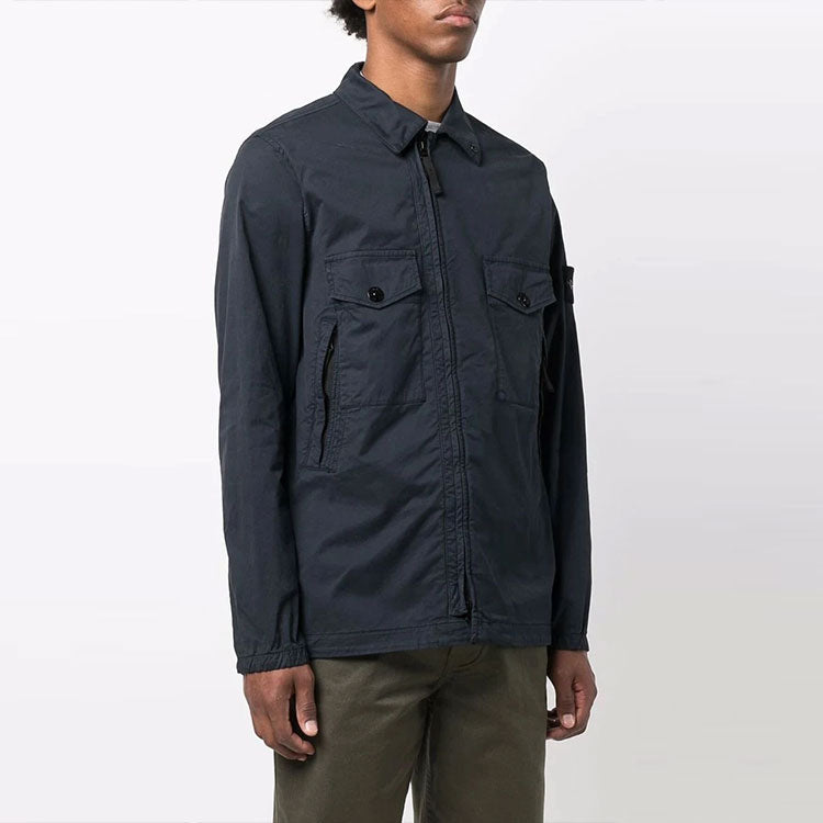 STONE ISLAND Cotton Overshirt 'Navy' 751510610-V0020