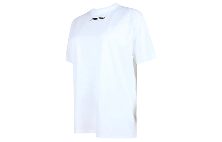 Burberry Solid Color Alphabet Round Neck Short Sleeve White 80168901