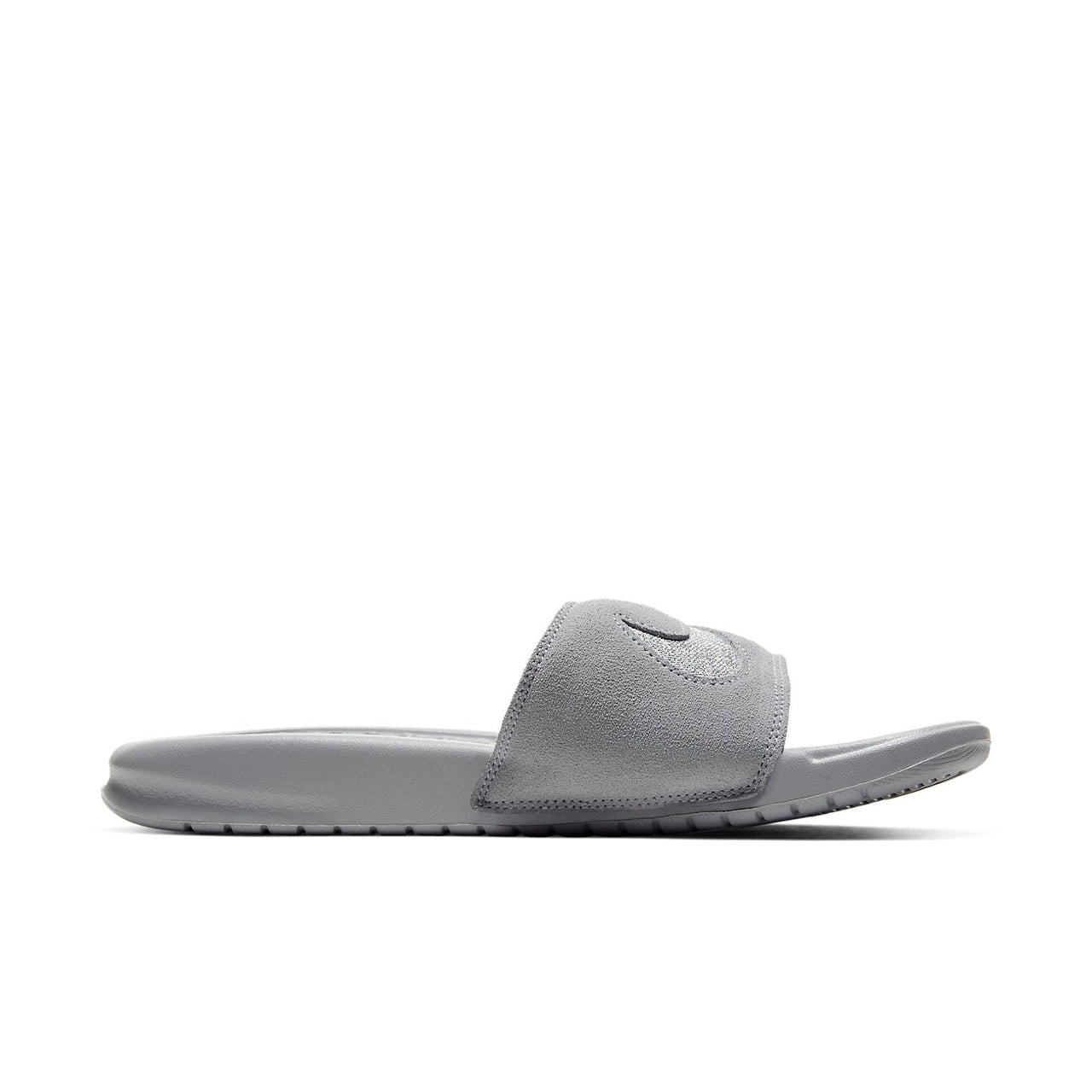 (WMNS) Nike Benassi Jdi Leather SE Gray Slippers AQ8651-002