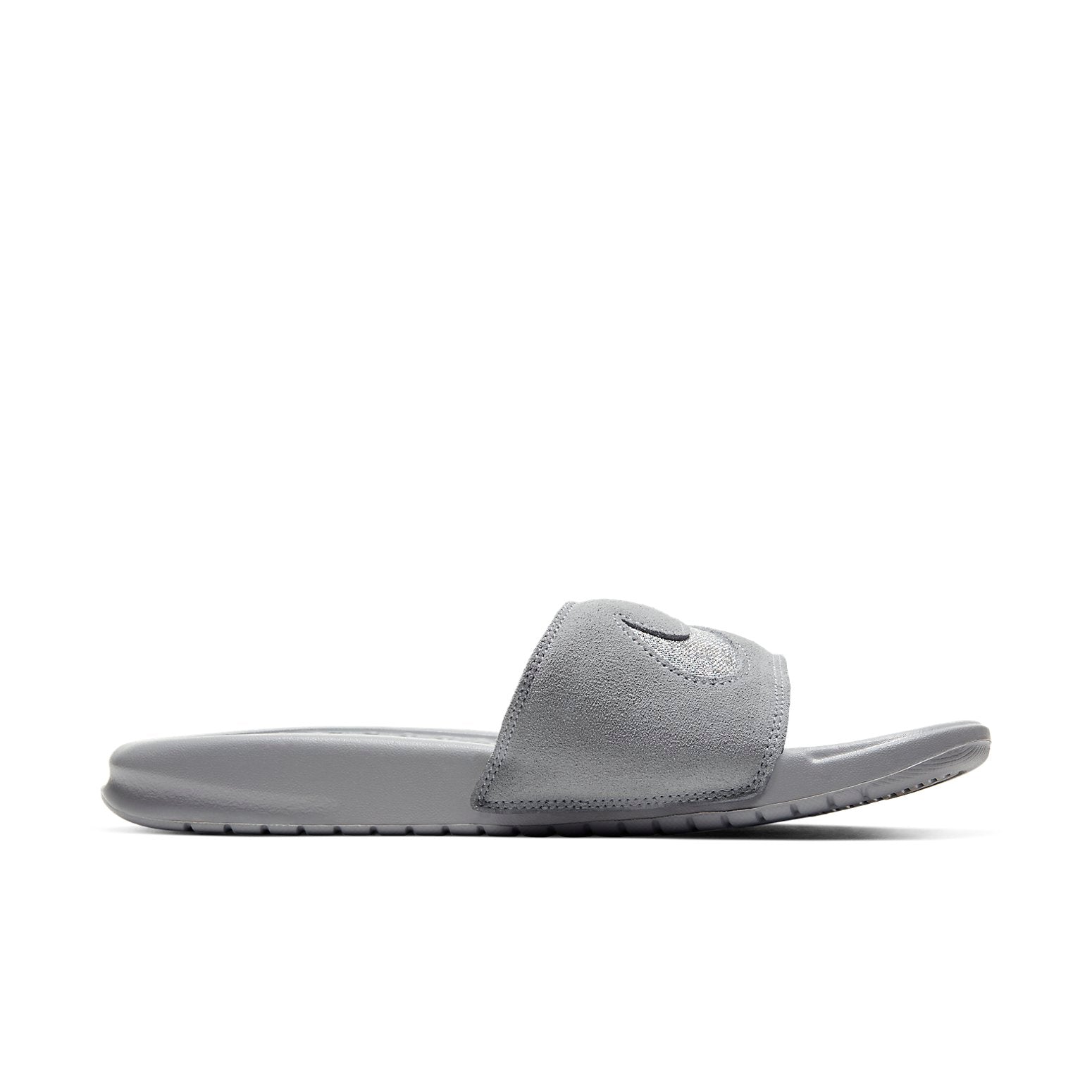 (WMNS) Nike Benassi Jdi Leather SE Gray Slippers AQ8651-002