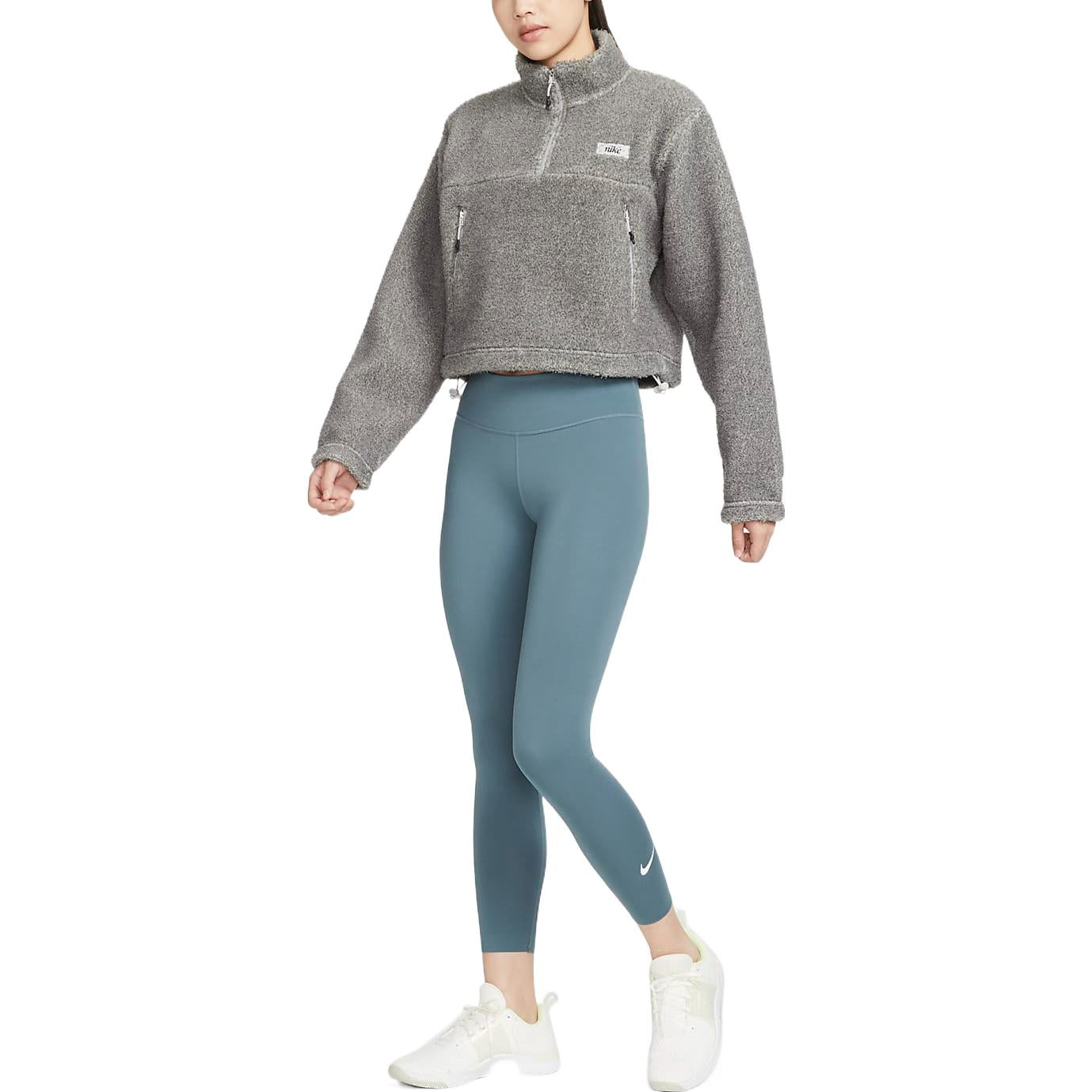 (WMNS) Nike Therma Fit Half Zip Top 'Grey' DQ6243-029