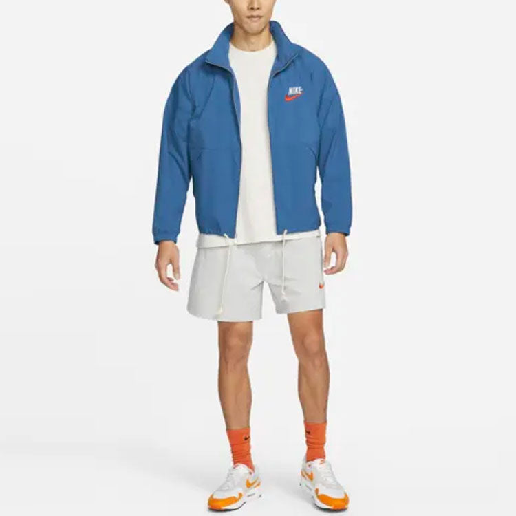Nike Sportswear Alphabet Logo Woven Jacket Asia Sizing 'Blue' DM5286-407