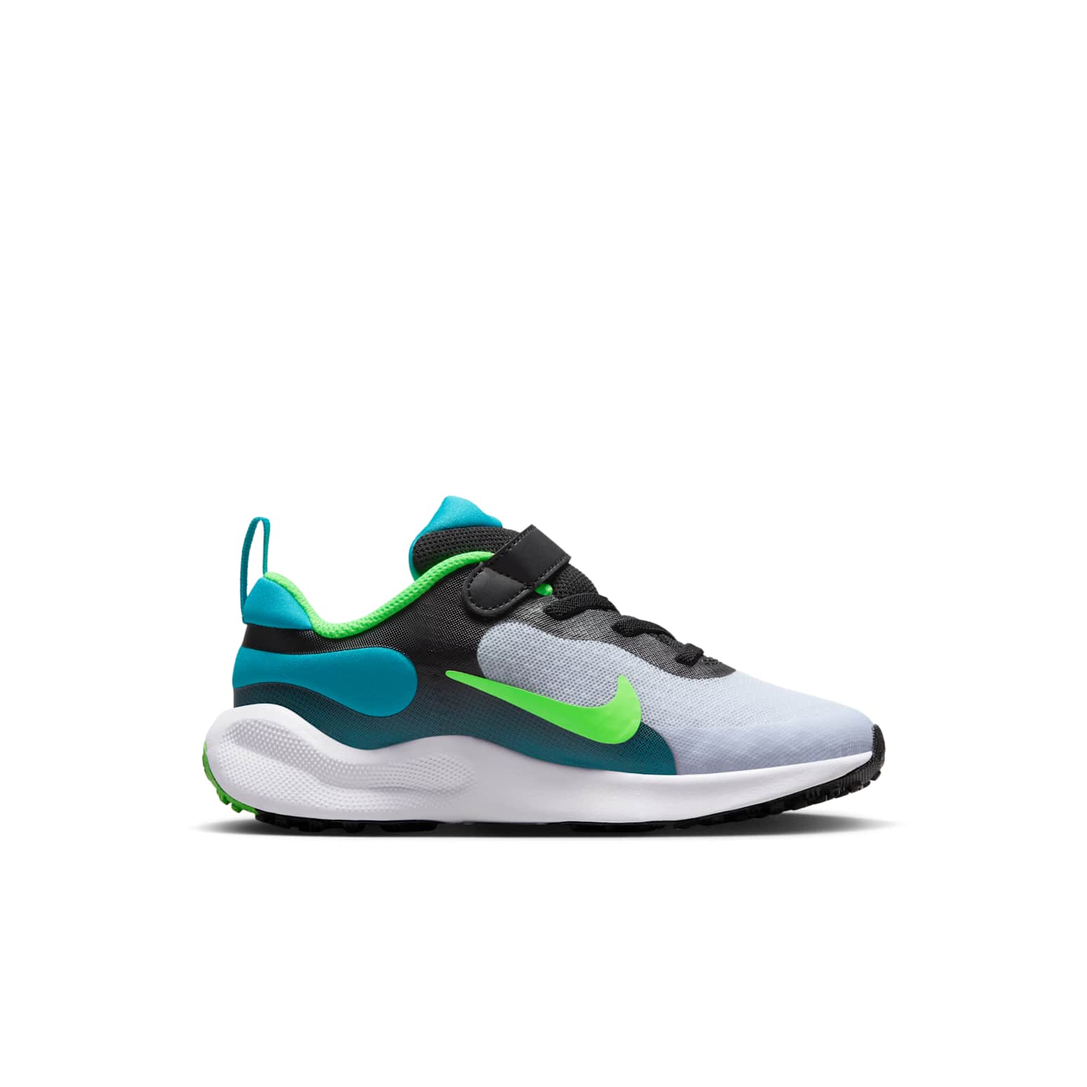 (PS) Nike Revolution 7 'Football Grey Green Strike' FB7690-005