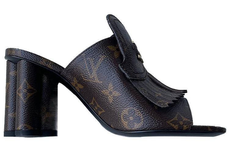 (WMNS) LOUIS VUITTON Monogram Fringe Pumps 'Brown' 1A96HG