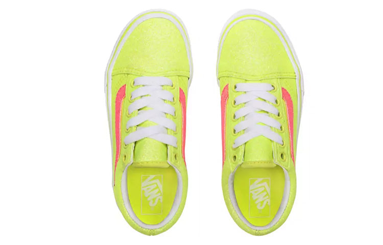Vans Neon Glitter Old Skool Shoes Kids Yellow VN0A4UHZWKD