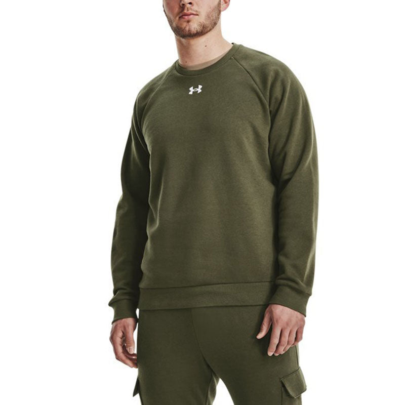 Under Armour Rival Fleece Crew Top 'Olive Green' 1379755-390