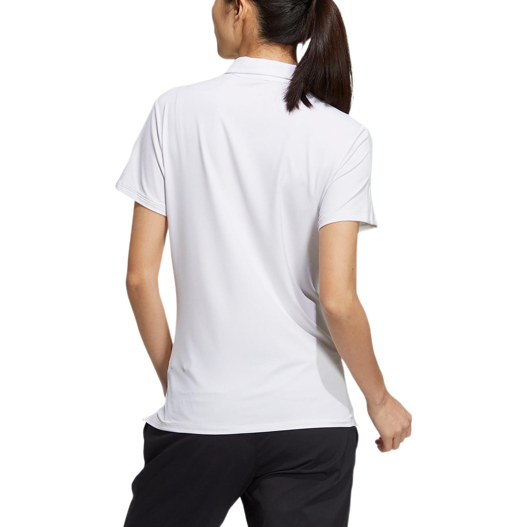 (WMNS) adidas AEROREADY 3-Stripes Polo Shirt Asia Sizing 'White' HG8284