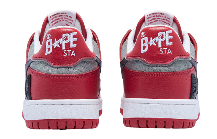 A Bathing Ape SK8 STA 'Grey Red' 1I80-191-010-GREYR