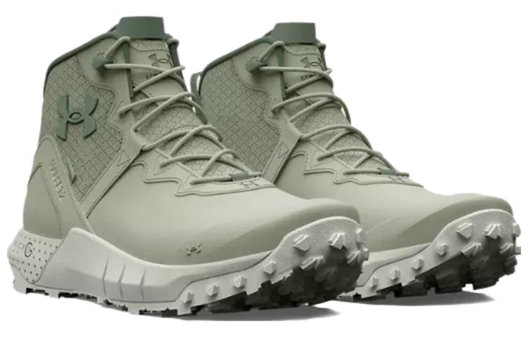 Under Armour Micro G Valsetz Trek Mid Leather Waterproof Tactical Boots 'Olive Green' 3025577-300