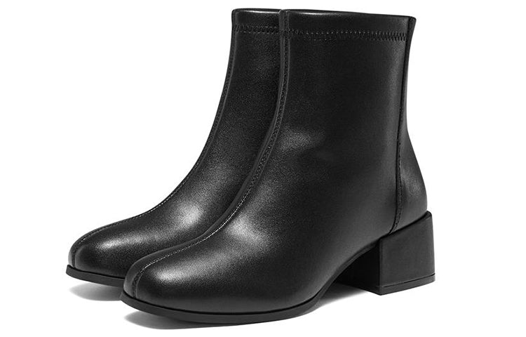 (WMNS) Skechers Blocked Boots 'Black' 167346-BBK