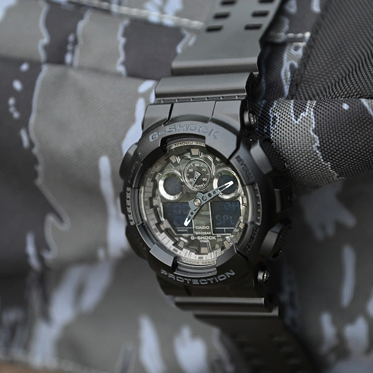 CASIO G-Shock Analog-Digital 'Black' GA-100CF-1APR_BAG