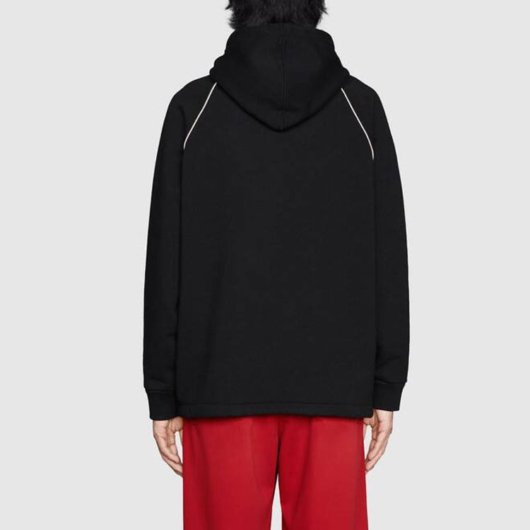 Gucci Cotton Jersey Sweatshirt With Web 'Black' 645320-XJDAK-1060