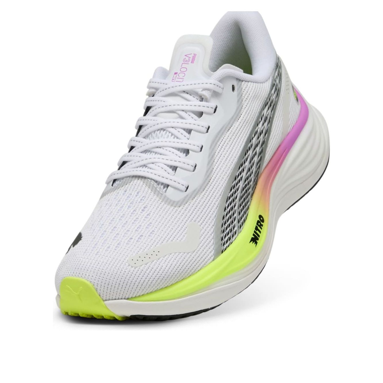 (WMNS) PUMA Velocity Nitro 3 Ekiden Glow 'White Pure Magenta Yellow' 311903-01