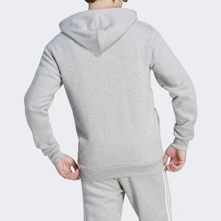 adidas Fleece 3-Stripes Full-Zip Hoodies 'Grey' IJ6479