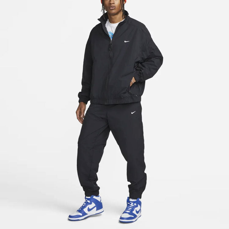 Nike Solo Swoosh Woven Track Jacket 'Black' DQ5201-010