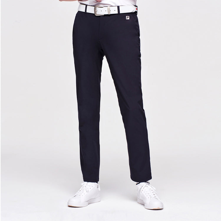 FILA Logo Straight Woven Golf Trousers For Men Blue A11M125805F-NV