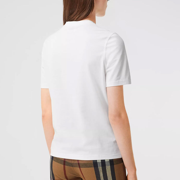Burberry Logo Round Neck Short Sleeve White 80333411