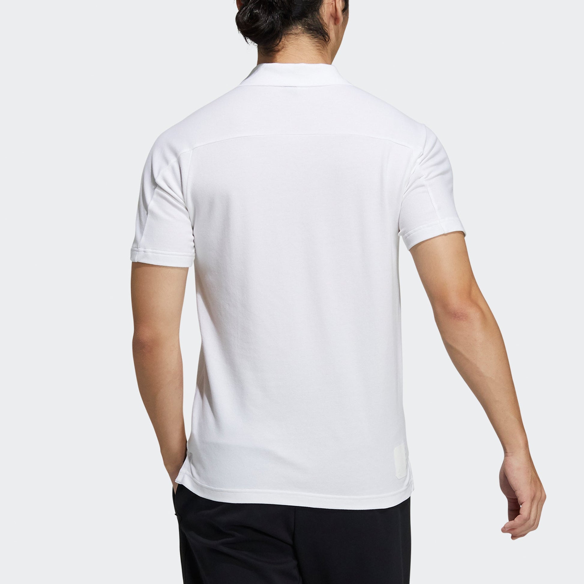 adidas Series Logo Printing Solid Color Short Sleeve Polo Shirt White GP0827