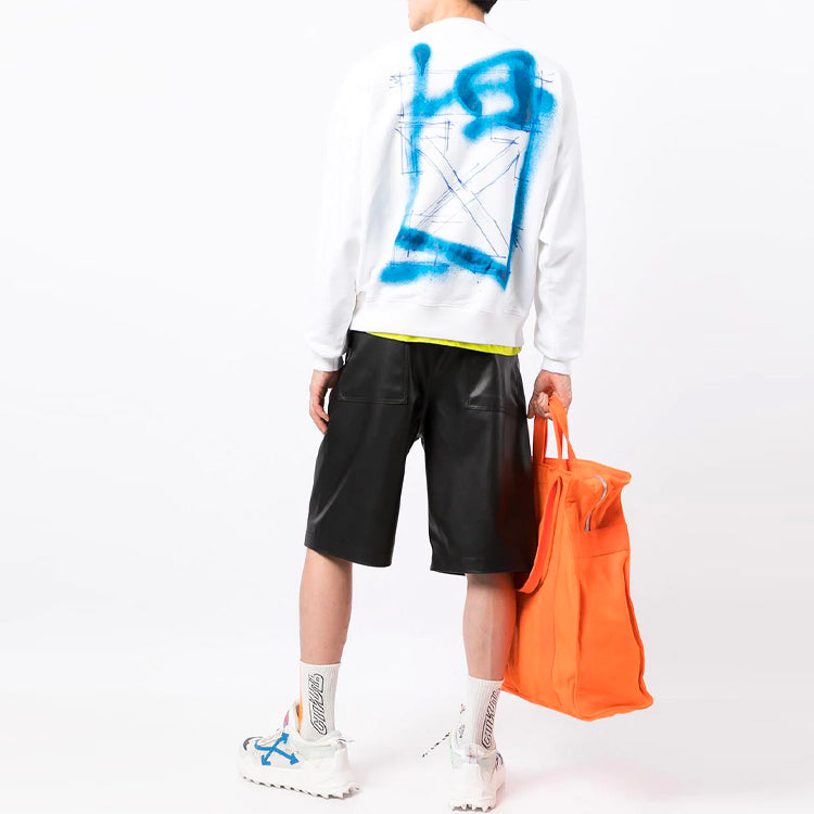 Men's Off-White FW21 Arrows Pattern Loose Fit White OMBA054F21FLE0130145