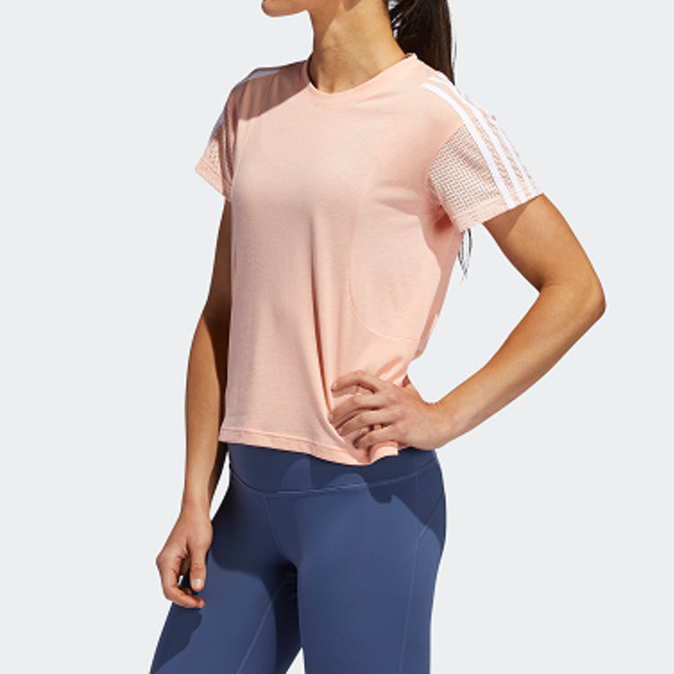 (WMNS) adidas Training Round Neck Pullover Short Sleeve Pink EA3359