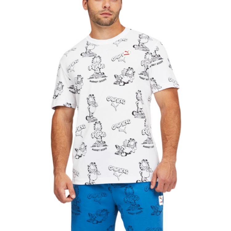 PUMA x GARFIELD Printed Tee 'White' 534434-02