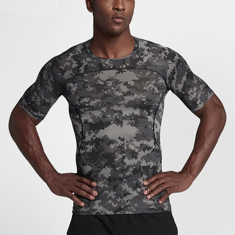 Men's Nike Gym Running Basketball Training Breathable Quick Dry Short Sleeve Camouflage T-Shirt 828177-037