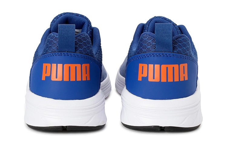 (GS) PUMA Nrgy Comet Low Top Running Shoes Black/White/Blue 190675-10