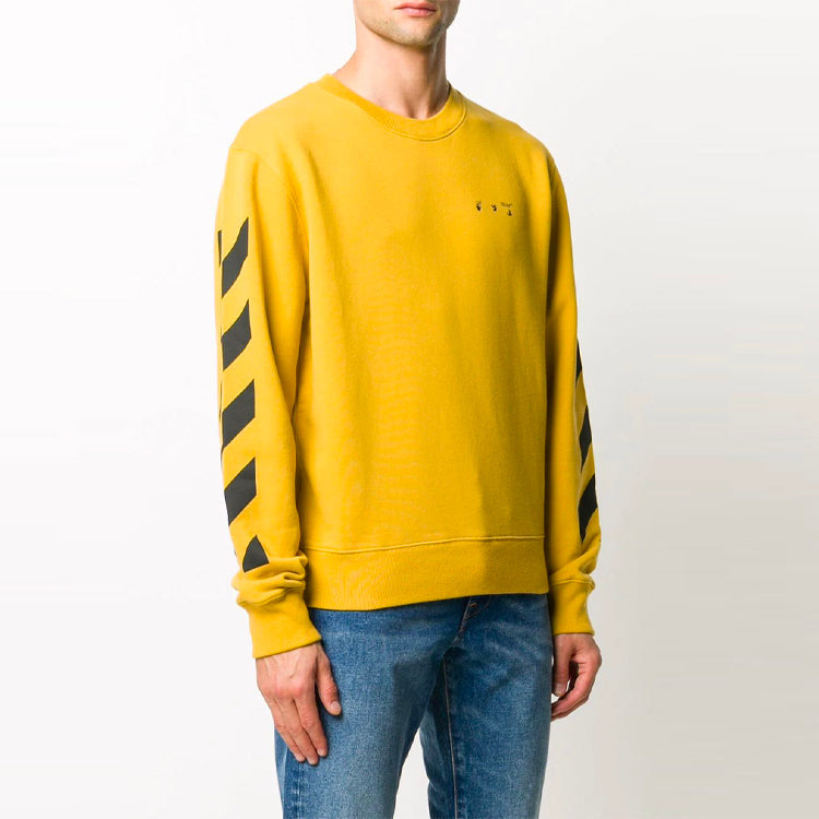 Off-White logo Pattern Printing Long Sleeves Version Yellow OMBA025F20FLE0061610