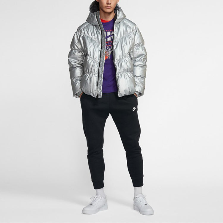 Nike Sportswear Down Fill protection against cold Stay Warm Hooded Jacket Down Jacket Silver BV4710-096