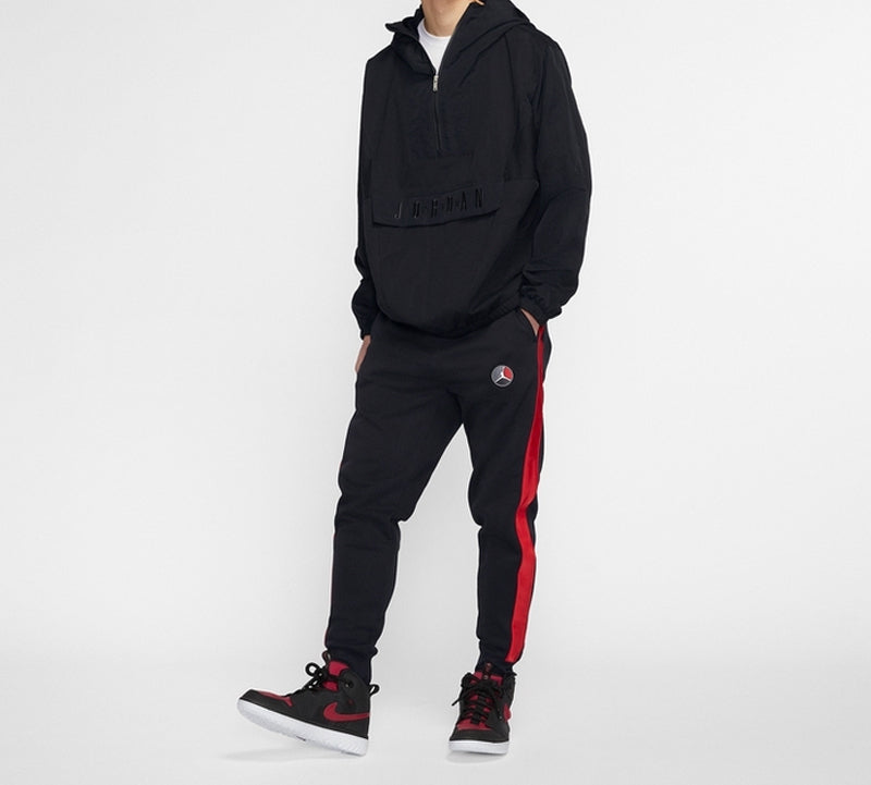 Air Jordan Sport DNA Half Zipper Woven Pullover Hooded Jacket Black CD5729-084