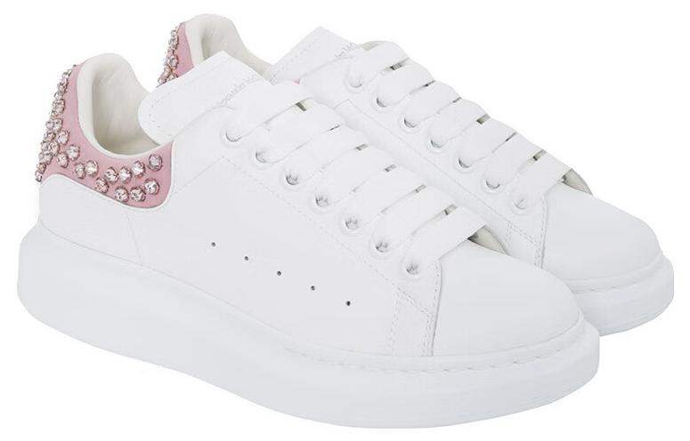 (WMNS) Alexander McQueen Sequin Oversize Shoes 'White Pink' 586393WHWKH9382