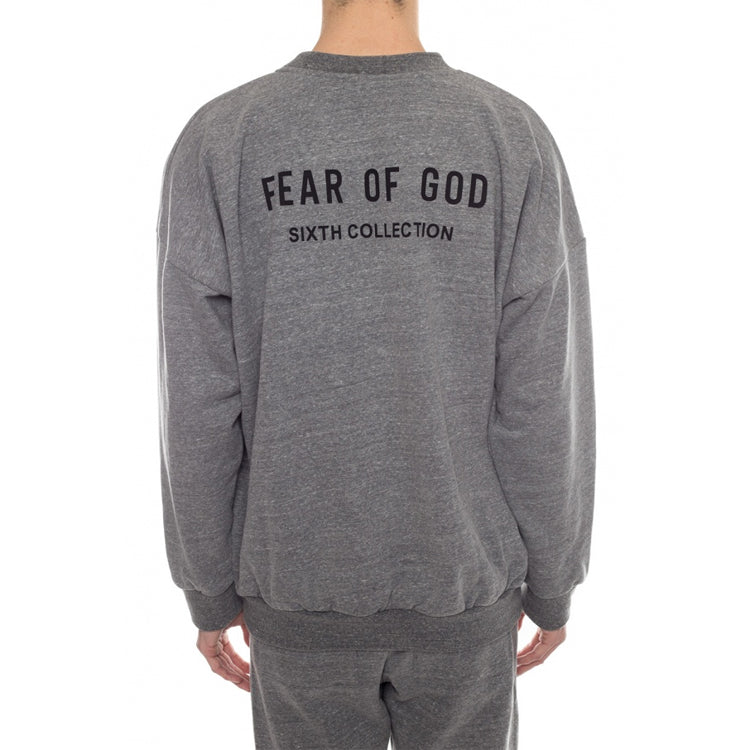 Men's Fear of God Loose Fit Round Neck Back LOGO Gray FOG-SS20-253