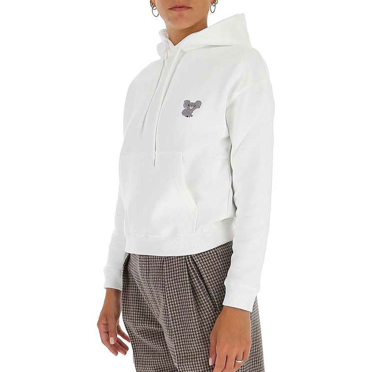 (WMNS) Balenciaga Koala Embroidered Hoodie White 612959TIVD29000