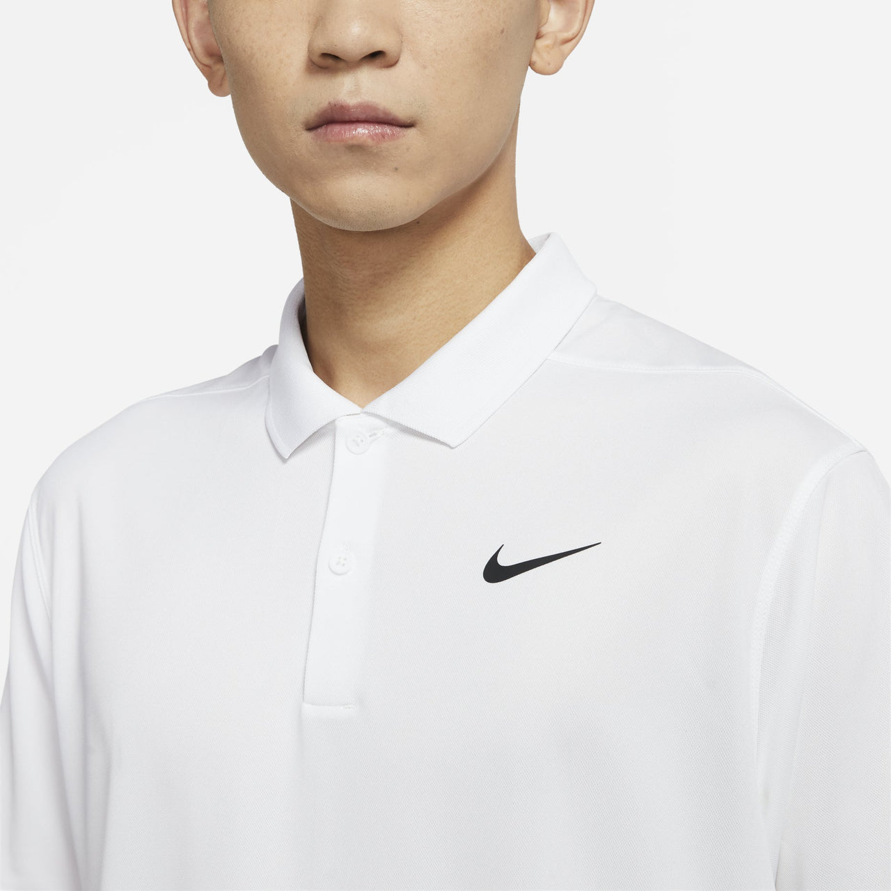 Men's Nike Dri-FIT Victory Solid Color Logo Printing Quick Dry Breathable Short Sleeve Polo Shirt White DH0823-100