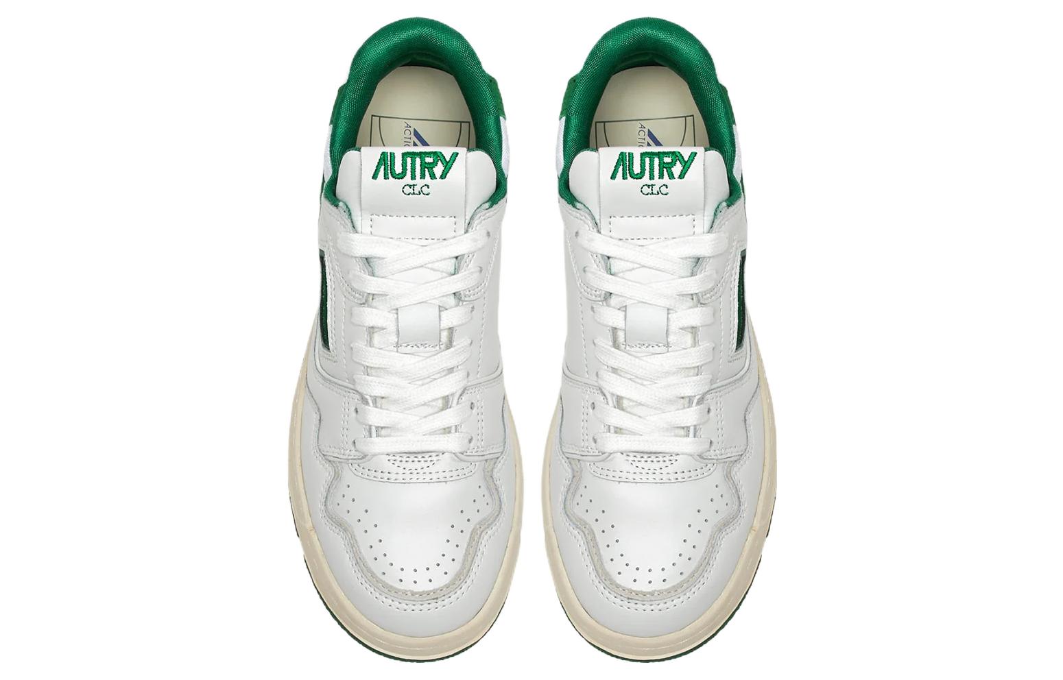 Autry CLC Leather Sneakers 'White Green' ROLM-MM09
