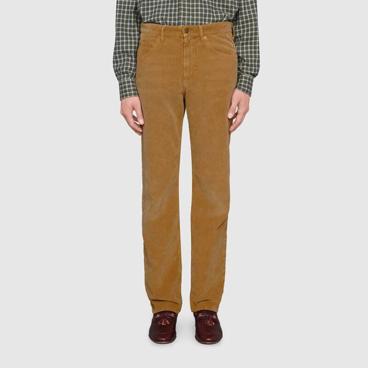 Gucci Washed Velvet Corduroy Trousers 'Camel' 623953-XDBEF-2602