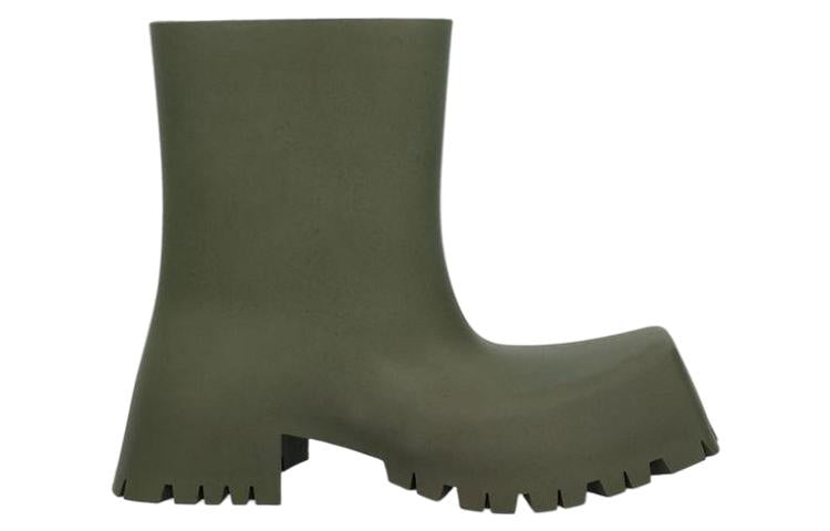 (WMNS) Balenciaga Trooper Boots 'Olive Green' 679326W0FO83300