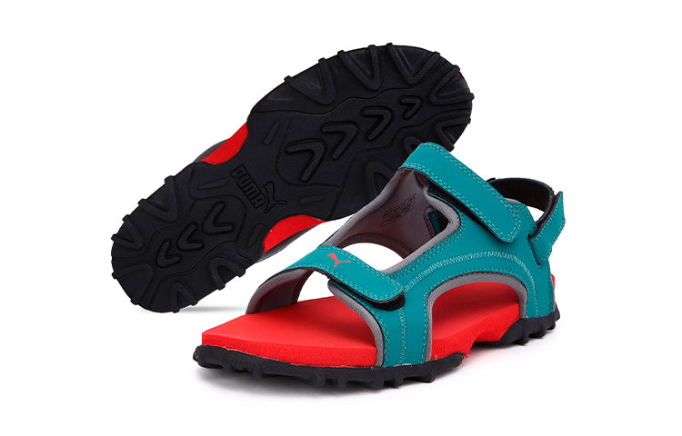(PS) PUMA Bambi Ps Idp K Sandles Black/Green/Red 339839-03