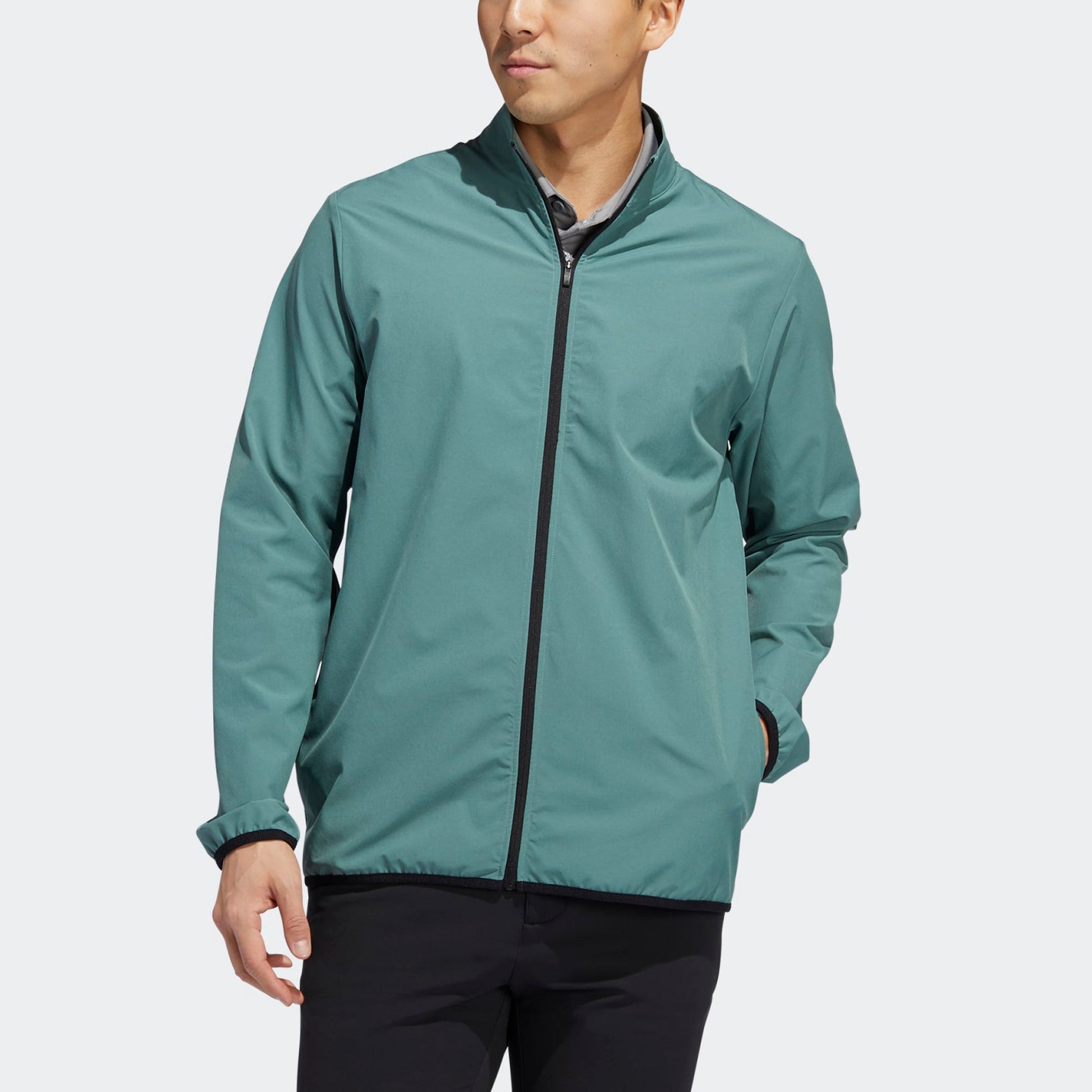 adidas Golf Sports Windproof Stand Collar Jacket Green FR4244