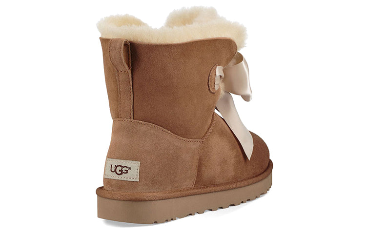 (WMNS) UGG Gita Bow Mini Fleece Lined Brown 1098360-CHE