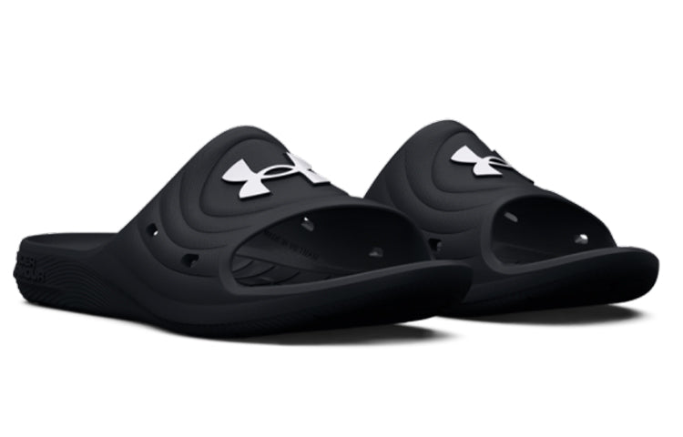 (WMNS) Under Armour Locker 4 Slide 'Black White' 3027013-001