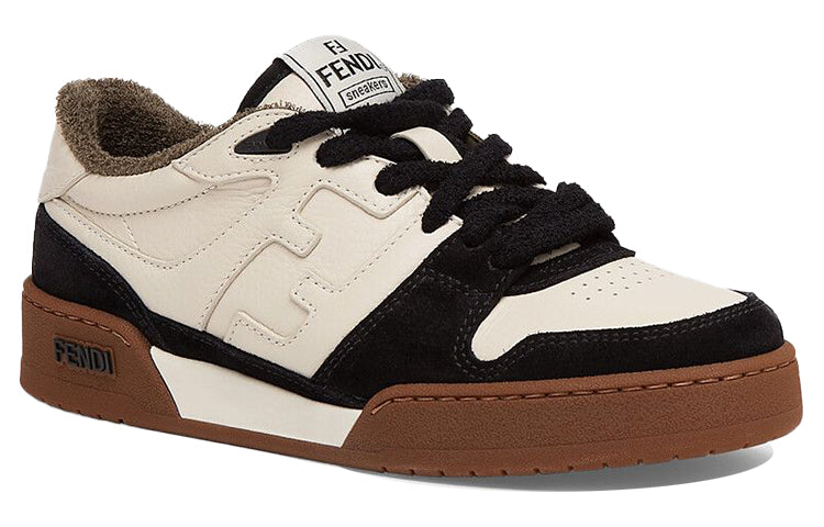 (WMNS) FENDI Match Low Top Suede 'Black Beige' 8E8252AHH2F1FZB