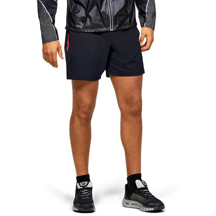 Under Armour Qualifier Speedpocket Branded 7'' Shorts 'Black' 1350888-002