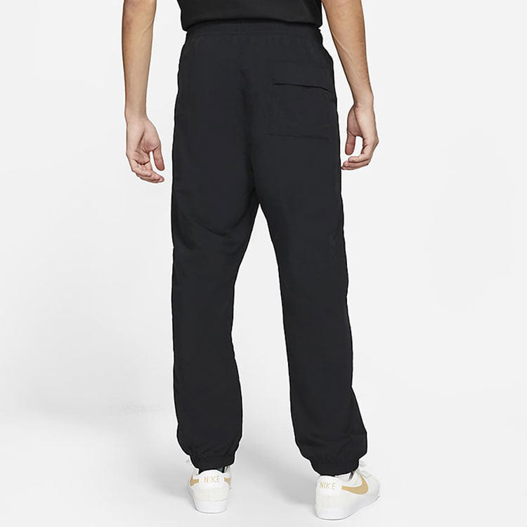Men's Nike Solid Color Woven Breathable Skateboard Sports Pants/Trousers/Joggers Black CW7716-010
