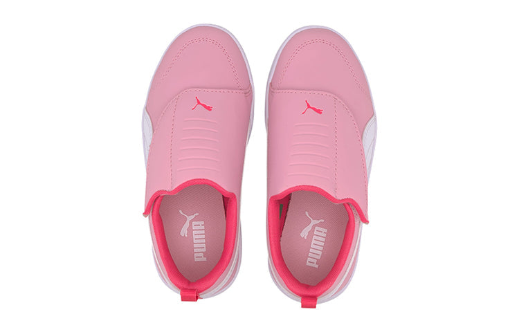 (PS) PUMA Courtflex V2 Leisure Board Shoes Pink/White 372995-03