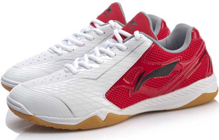 Li-Ning Ma Long Signature Table Tennis Shoes 'White Red' APTM001-2