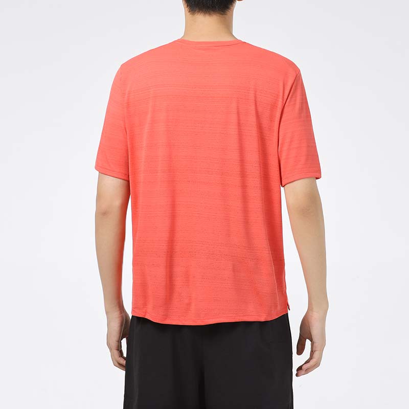 Men's Nike Nk Df Miler Top Ss Running Training Sports Short Sleeve Red T-Shirt CU5993-814